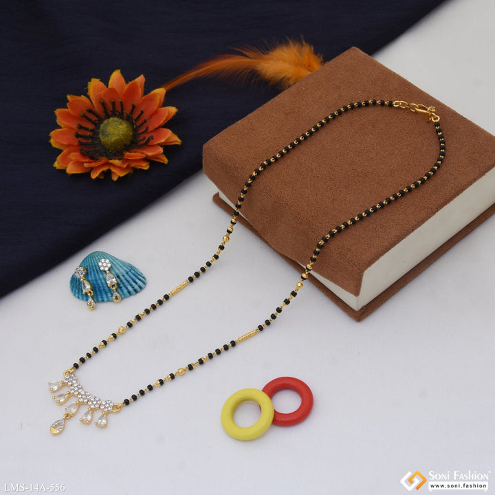 Soni Fashion - Mangalsutra Set - Gorgeous Design Gold Plated Mangalsutra Set for Women - Style A556