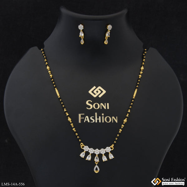 Soni Fashion - Mangalsutra Set - Gorgeous Design Gold Plated Mangalsutra Set for Women - Style A556