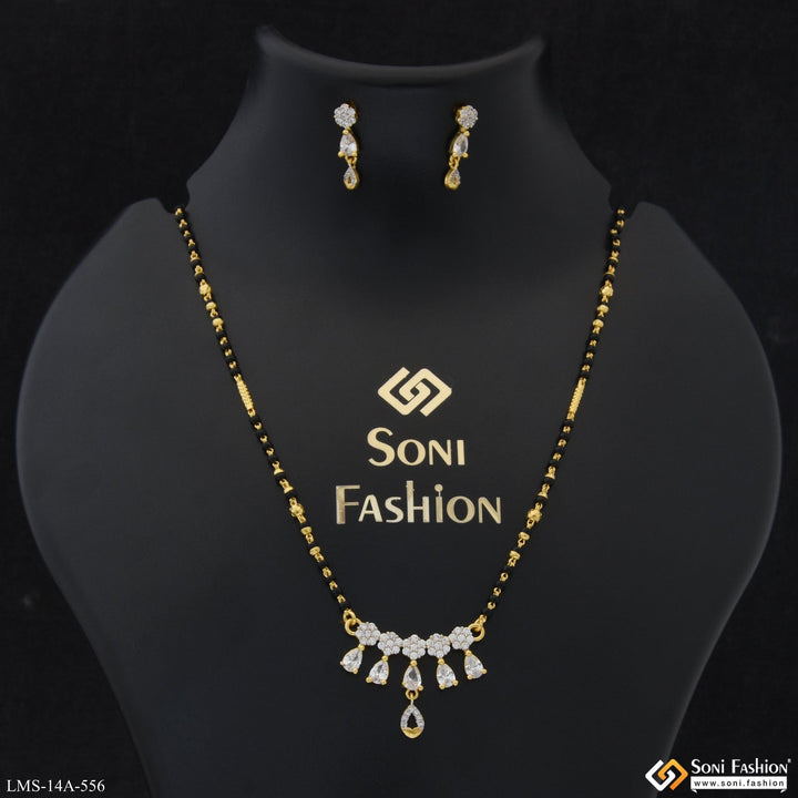 Soni Fashion - Mangalsutra Set - Gorgeous Design Gold Plated Mangalsutra Set for Women - Style A556