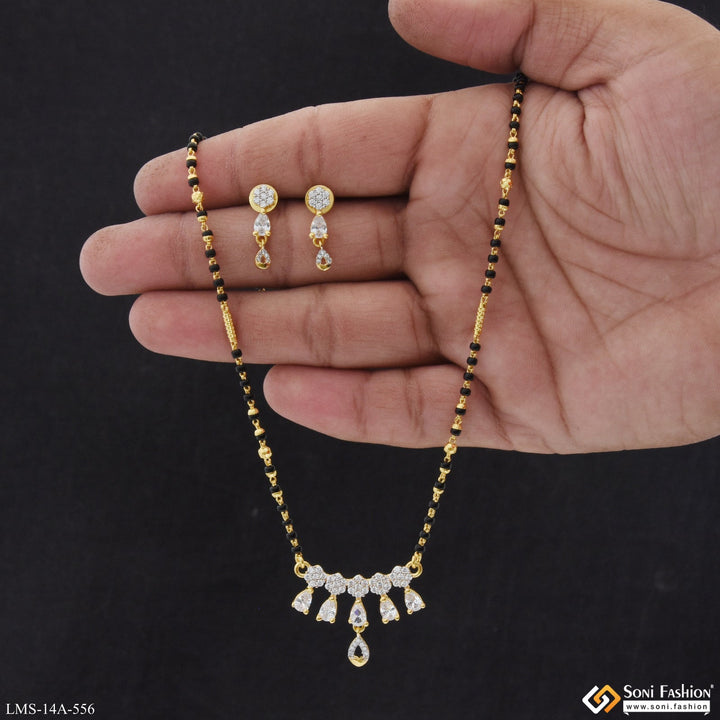 Soni Fashion - Mangalsutra Set - Gorgeous Design Gold Plated Mangalsutra Set for Women - Style A556