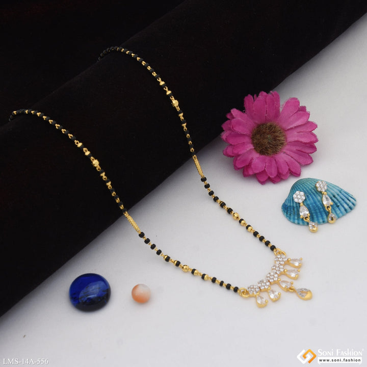 Soni Fashion - Mangalsutra Set - Gorgeous Design Gold Plated Mangalsutra Set for Women - Style A556