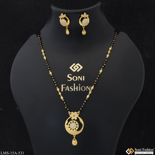 Soni Fashion - Mangalsutra Set - Lovely Design Gold Plated Mangalsutra Set for Women - Style A531