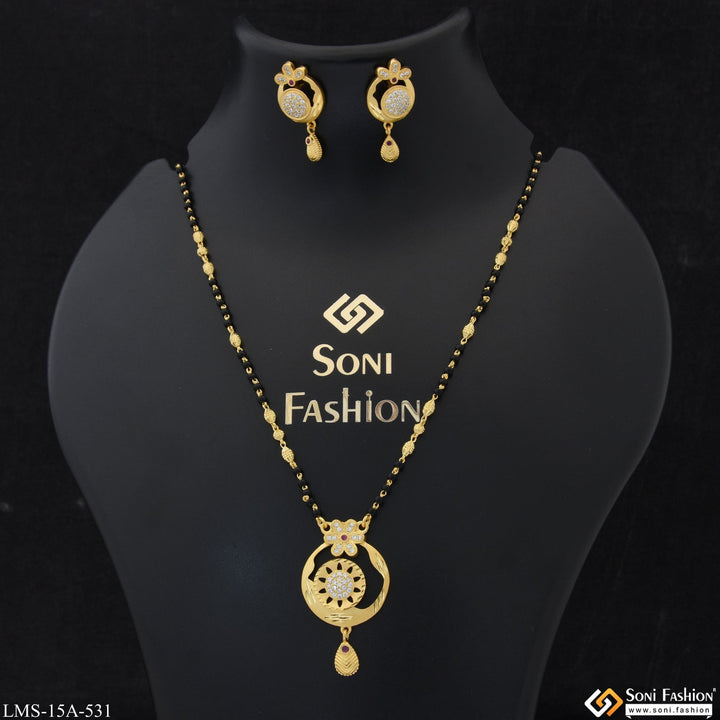 Soni Fashion - Mangalsutra Set - Lovely Design Gold Plated Mangalsutra Set for Women - Style A531