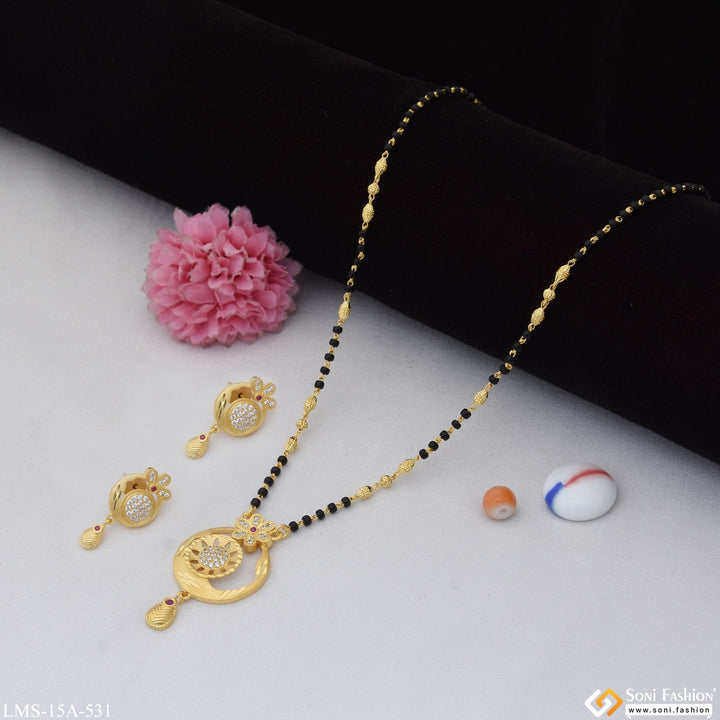 Soni Fashion - Mangalsutra Set - Lovely Design Gold Plated Mangalsutra Set for Women - Style A531