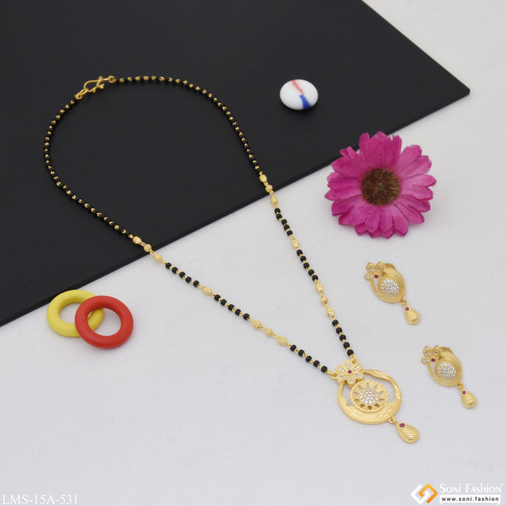 Soni Fashion - Mangalsutra Set - Lovely Design Gold Plated Mangalsutra Set for Women - Style A531