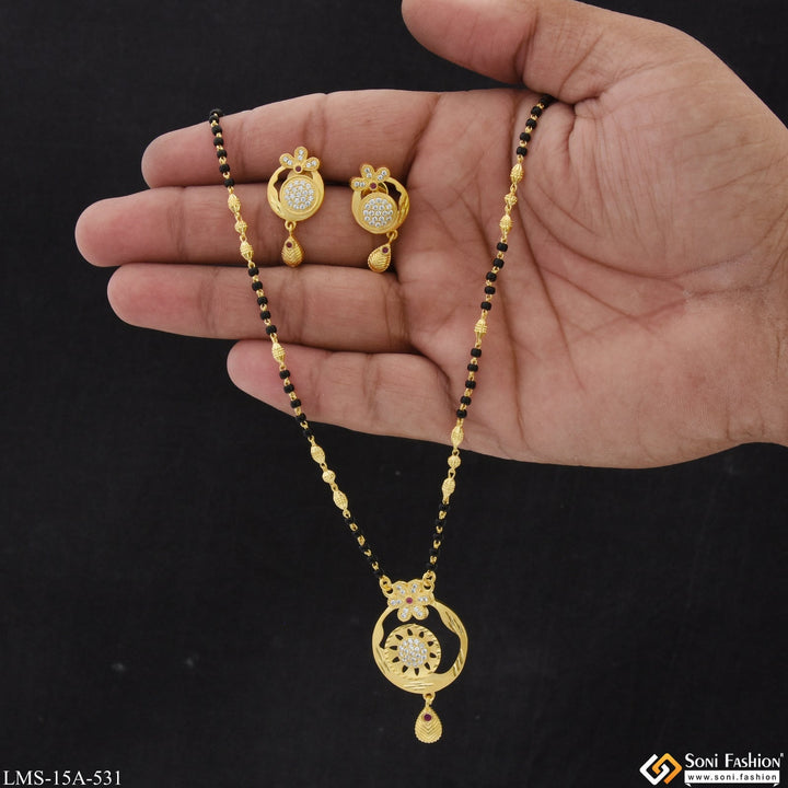 Soni Fashion - Mangalsutra Set - Lovely Design Gold Plated Mangalsutra Set for Women - Style A531