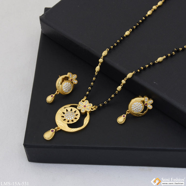 Soni Fashion - Mangalsutra Set - Lovely Design Gold Plated Mangalsutra Set for Women - Style A531