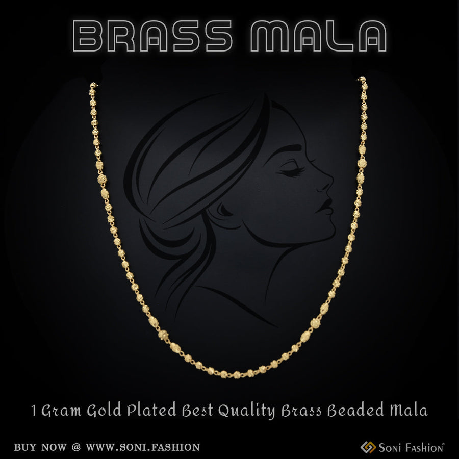 Soni Fashion - Necklace - 1 Gram Gold Plated Best Quality Beaded Mala for Women - Style A645
