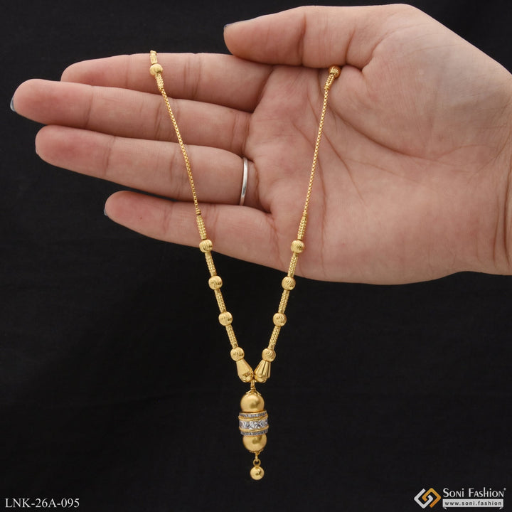Soni Fashion - Necklace - 1 Gram Gold Plated with Diamond Hand-Crafted Design Necklace for Ladies - Style A095