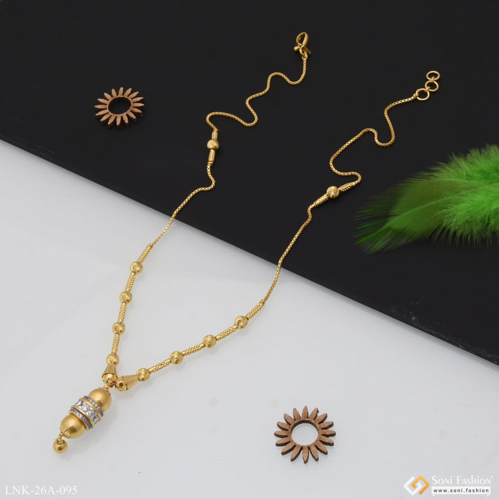 Soni Fashion - Necklace - 1 Gram Gold Plated with Diamond Hand-Crafted Design Necklace for Ladies - Style A095
