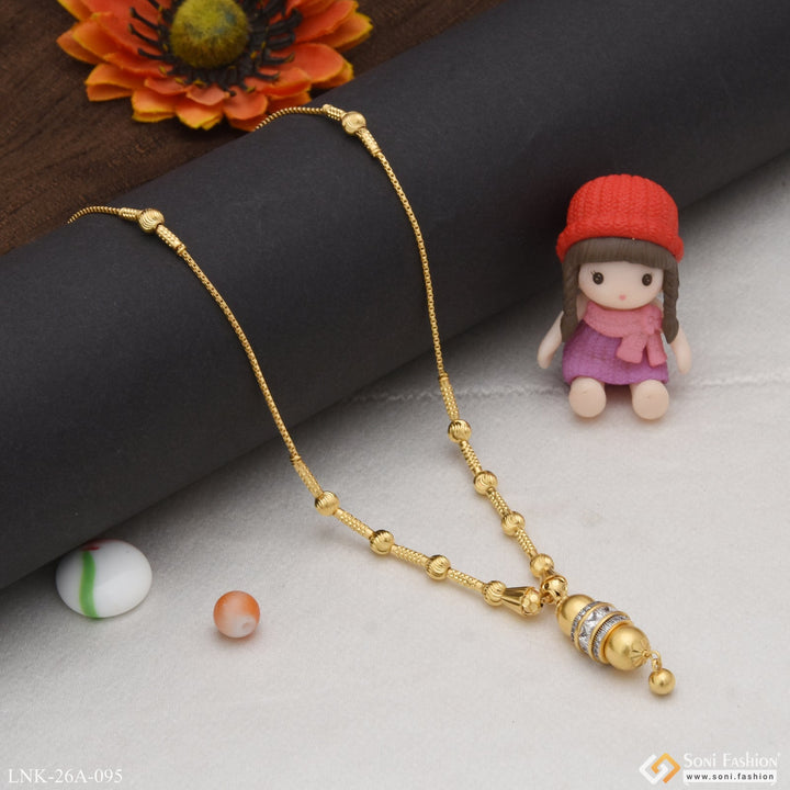 Soni Fashion - Necklace - 1 Gram Gold Plated with Diamond Hand-Crafted Design Necklace for Ladies - Style A095