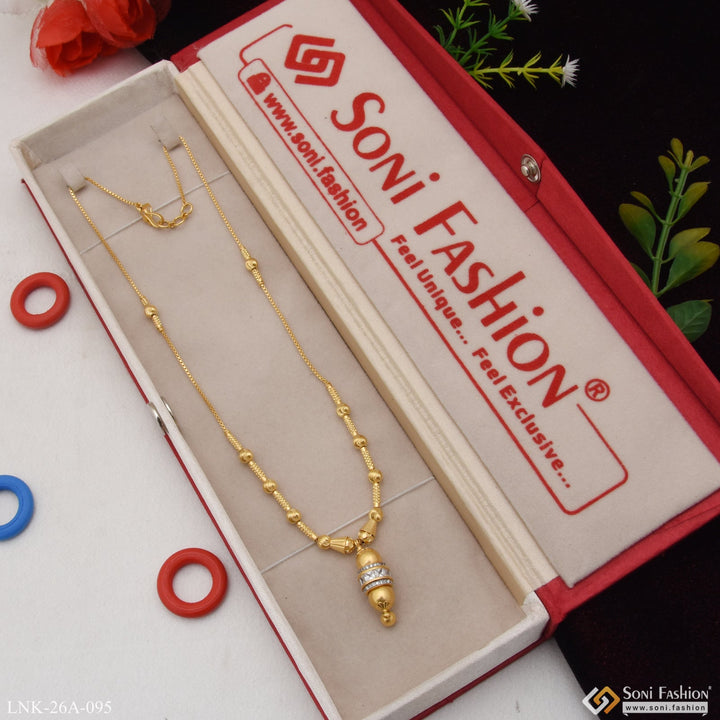 Soni Fashion - Necklace - 1 Gram Gold Plated with Diamond Hand-Crafted Design Necklace for Ladies - Style A095