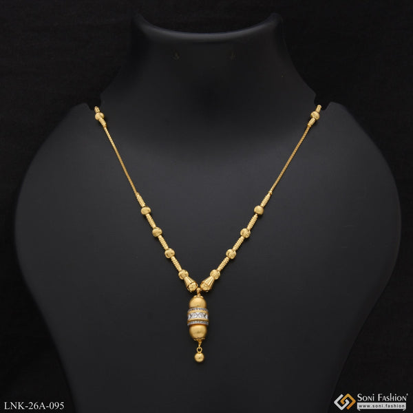 Soni Fashion - Necklace - 1 Gram Gold Plated with Diamond Hand-Crafted Design Necklace for Ladies - Style A095