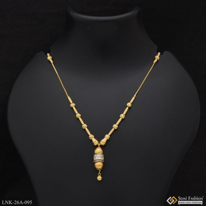 Soni Fashion - Necklace - 1 Gram Gold Plated with Diamond Hand-Crafted Design Necklace for Ladies - Style A095