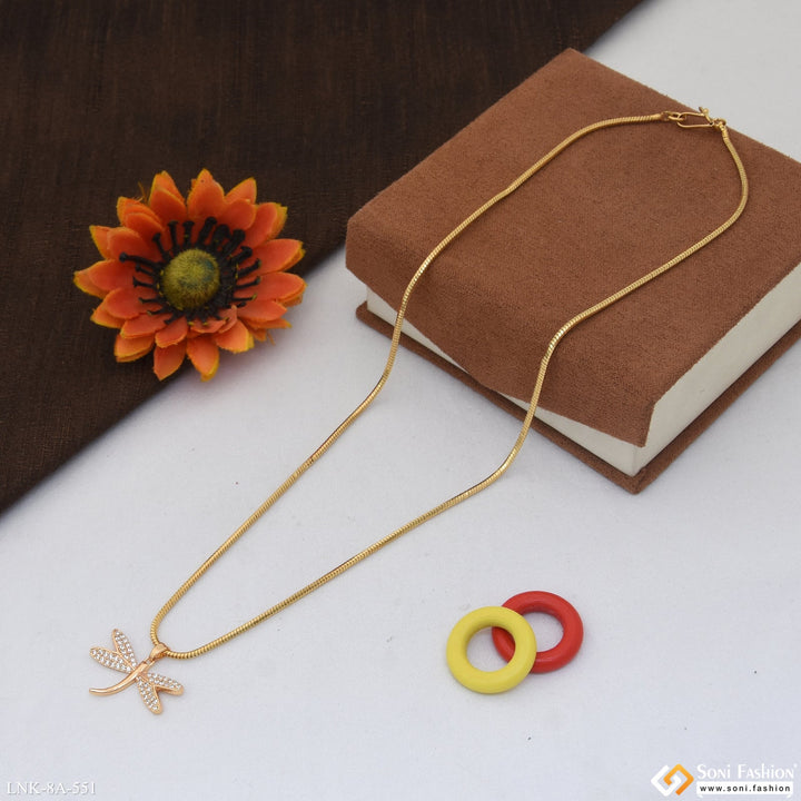 Soni Fashion - Necklace - Decorative Design Gold Plated Chain Pendant for Ladies - Style A551