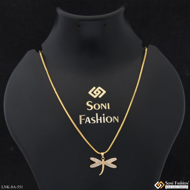 Soni Fashion - Necklace - Decorative Design Gold Plated Chain Pendant for Ladies - Style A551