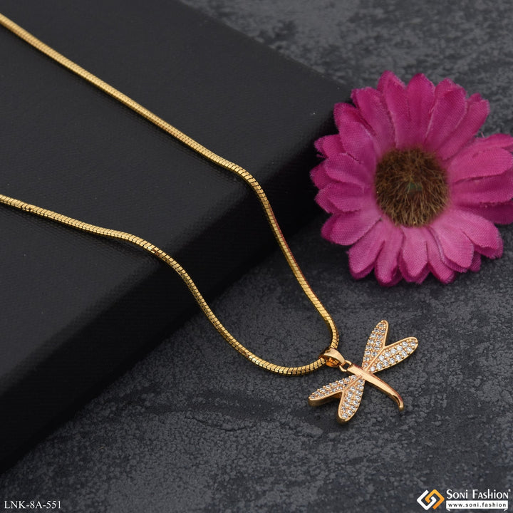 Soni Fashion - Necklace - Decorative Design Gold Plated Chain Pendant for Ladies - Style A551