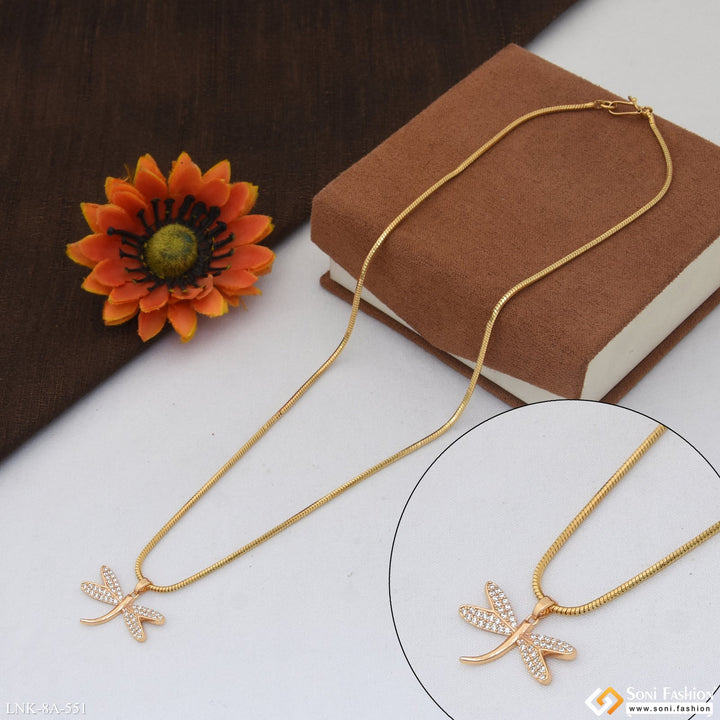 Soni Fashion - Necklace - Decorative Design Gold Plated Chain Pendant for Ladies - Style A551