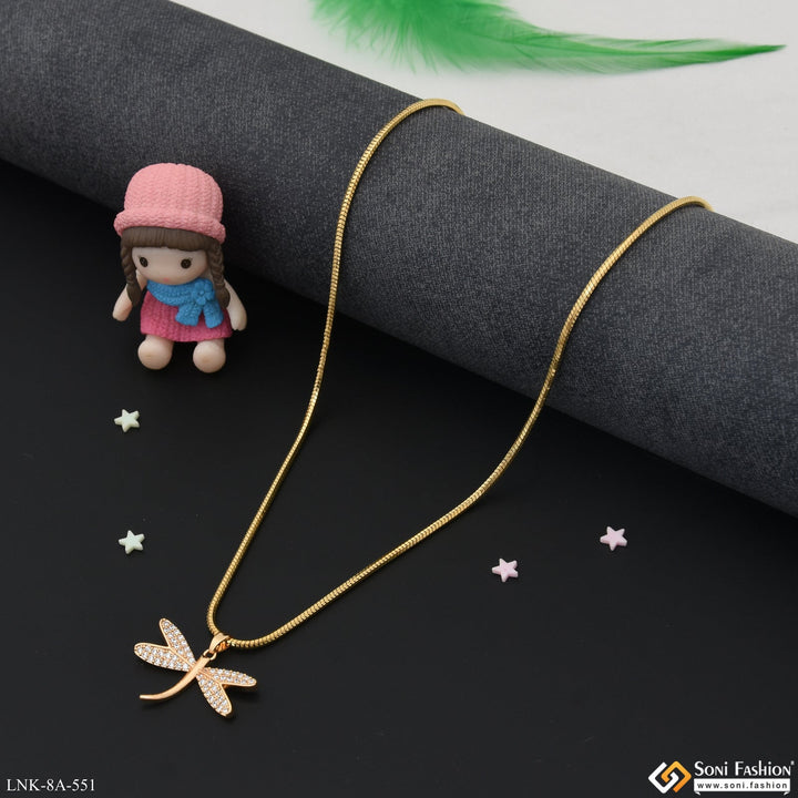 Soni Fashion - Necklace - Decorative Design Gold Plated Chain Pendant for Ladies - Style A551