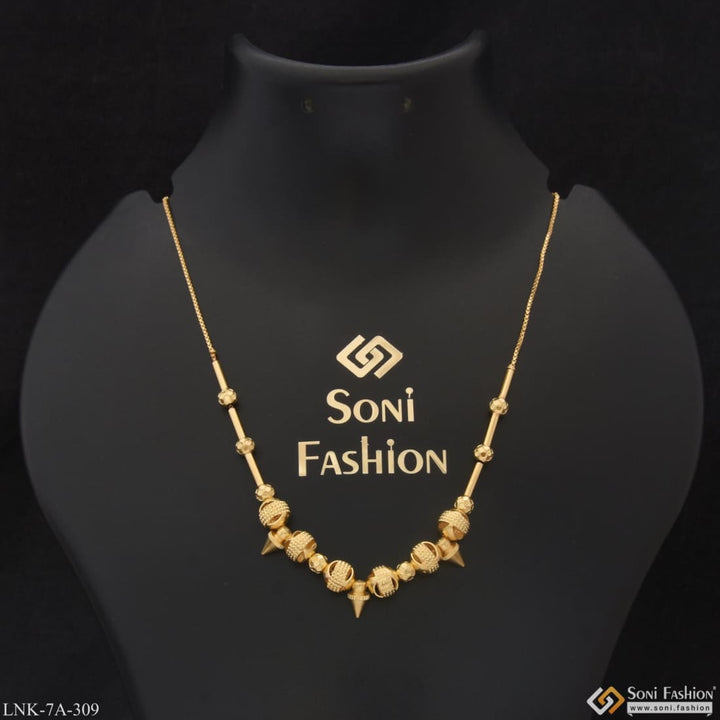 Soni Fashion - Necklace - Graceful Design Eye-Catching Design Gold Plated Necklace for Ladies - Style A309