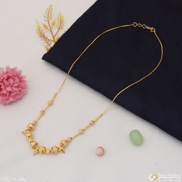 Soni Fashion - Necklace - Graceful Design Eye-Catching Design Gold Plated Necklace for Ladies - Style A309