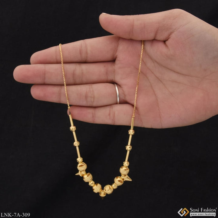 Soni Fashion - Necklace - Graceful Design Eye-Catching Design Gold Plated Necklace for Ladies - Style A309