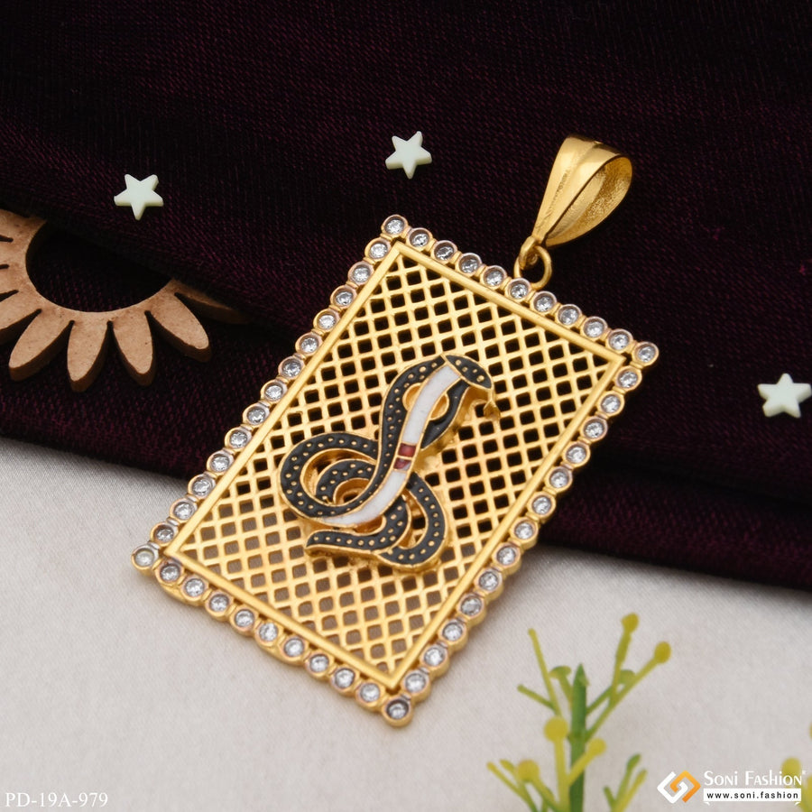 Soni Fashion - pendant - 1 Gram Gold Forming Goga With Diamond Best Quality Pendant For Men - Style A979