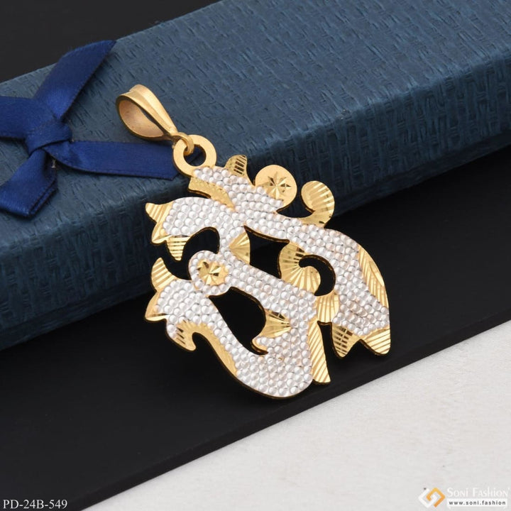Soni Fashion - pendant - 1 Gram Gold Plated Om Designer Design Best Quality Pendant For Men - Style B549