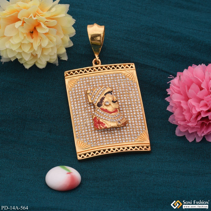 Soni Fashion - pendant - Chatrapati Shivaji Maharaj In Diamond Gold Plated Attractive Pendant - Style A564