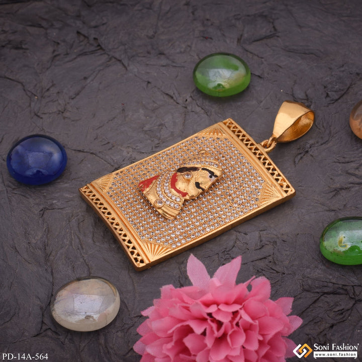 Soni Fashion - pendant - Chatrapati Shivaji Maharaj In Diamond Gold Plated Attractive Pendant - Style A564