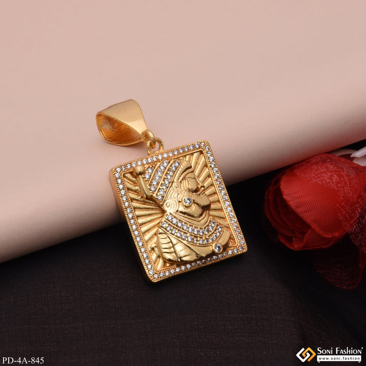 Soni Fashion - pendant - Chhatrapatti Shivaji Maharaj With Diamond Gold Plated Pendant - Style A845