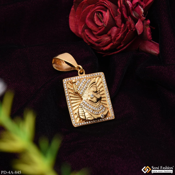 Soni Fashion - pendant - Chhatrapatti Shivaji Maharaj With Diamond Gold Plated Pendant - Style A845