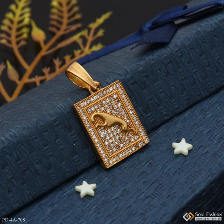 Soni Fashion - pendant - Jaguar With Diamond Glamorous Design Gold Plated Pendant For Men - Style A708