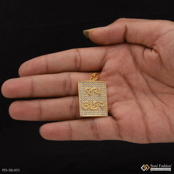 Soni Fashion - pendant - Jay Thakar with Diamond Best Quality Gold Plated Pendant for Men - Style B053