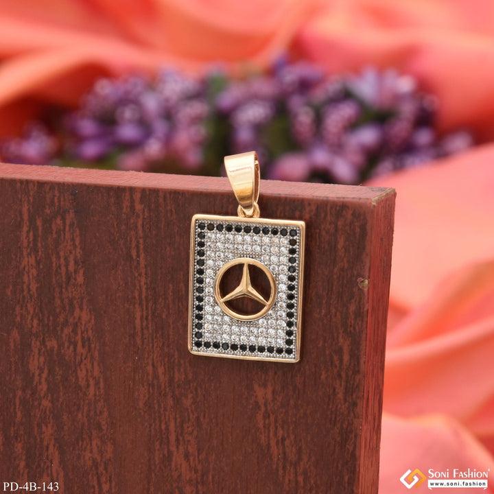 Soni Fashion - pendant - Triangle With Diamond Fashionable Design Rose Gold Pendant For Men - Style B143