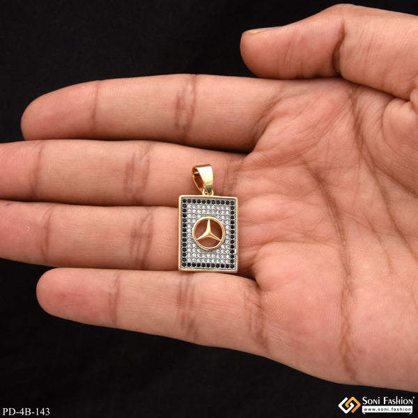 Soni Fashion - pendant - Triangle With Diamond Fashionable Design Rose Gold Pendant For Men - Style B143