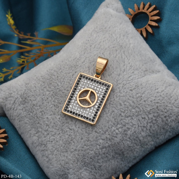 Soni Fashion - pendant - Triangle With Diamond Fashionable Design Rose Gold Pendant For Men - Style B143