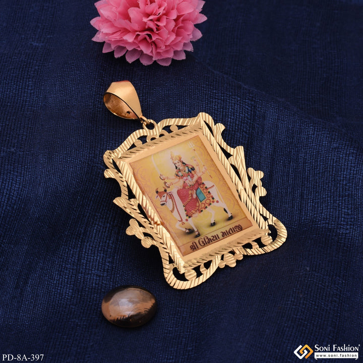 Soni Fashion - pendant - Umiya Maa Handmade Photo Charming Design Gold Plated Pendant For Men - Style A397