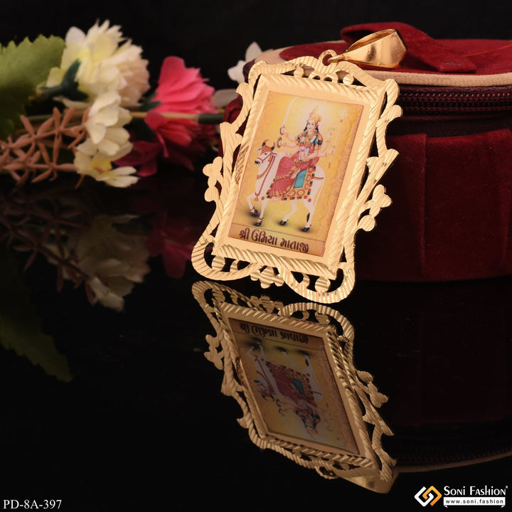 Soni Fashion - pendant - Umiya Maa Handmade Photo Charming Design Gold Plated Pendant For Men - Style A397