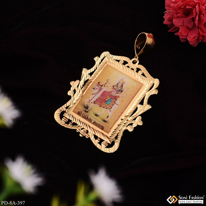 Soni Fashion - pendant - Umiya Maa Handmade Photo Charming Design Gold Plated Pendant For Men - Style A397