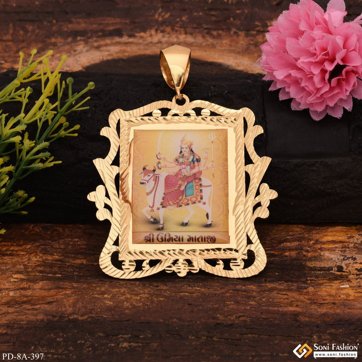 Soni Fashion - pendant - Umiya Maa Handmade Photo Charming Design Gold Plated Pendant For Men - Style A397