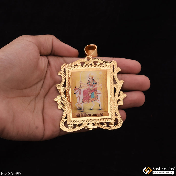 Soni Fashion - pendant - Umiya Maa Handmade Photo Charming Design Gold Plated Pendant For Men - Style A397
