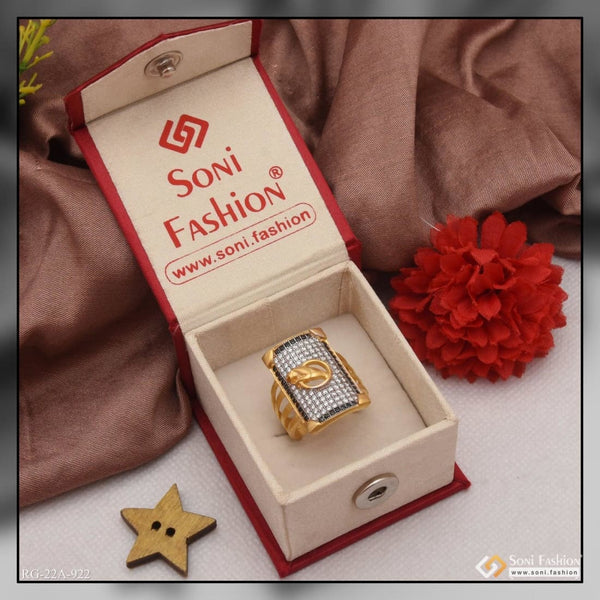Soni Fashion - ring - 1 Gram Gold Forming Jaguar with Diamond Best Quality Ring for Men - Style A922