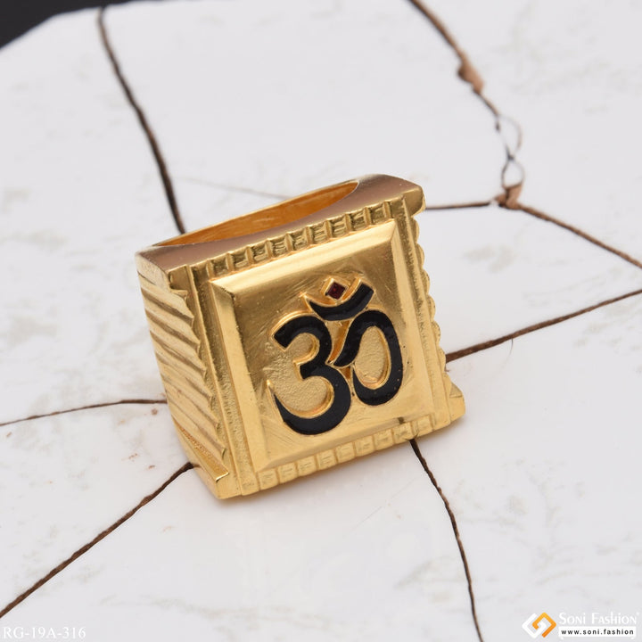 Soni Fashion - ring - 1 Gram Gold Forming Om Expensive-Looking Design High-Quality Ring - Style A316
