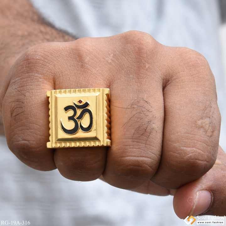 Soni Fashion - ring - 1 Gram Gold Forming Om Expensive-Looking Design High-Quality Ring - Style A316