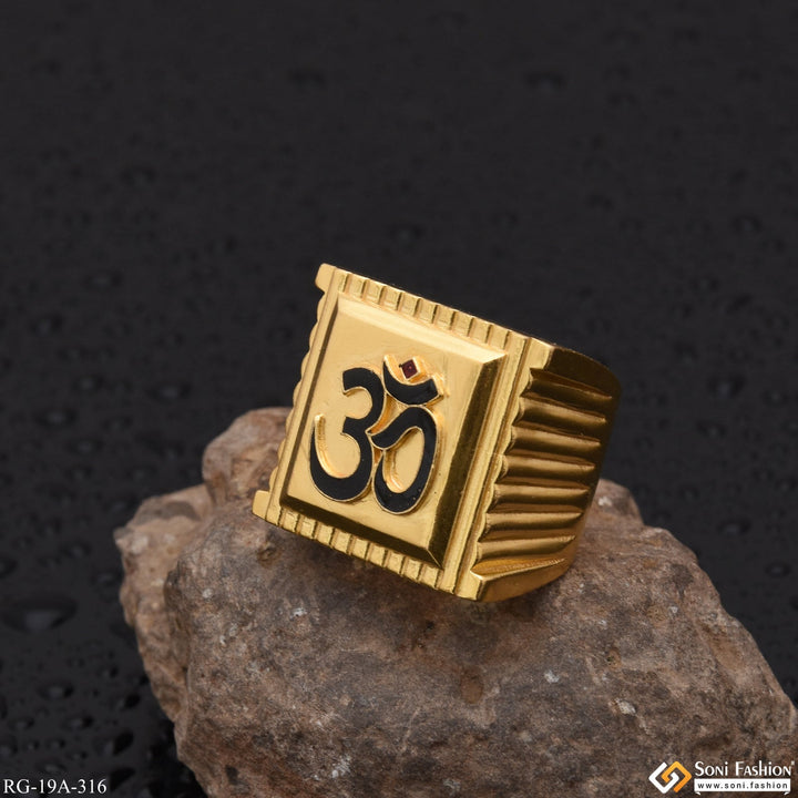 Soni Fashion - ring - 1 Gram Gold Forming Om Expensive-Looking Design High-Quality Ring - Style A316