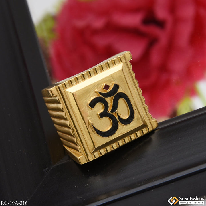 Soni Fashion - ring - 1 Gram Gold Forming Om Expensive-Looking Design High-Quality Ring - Style A316