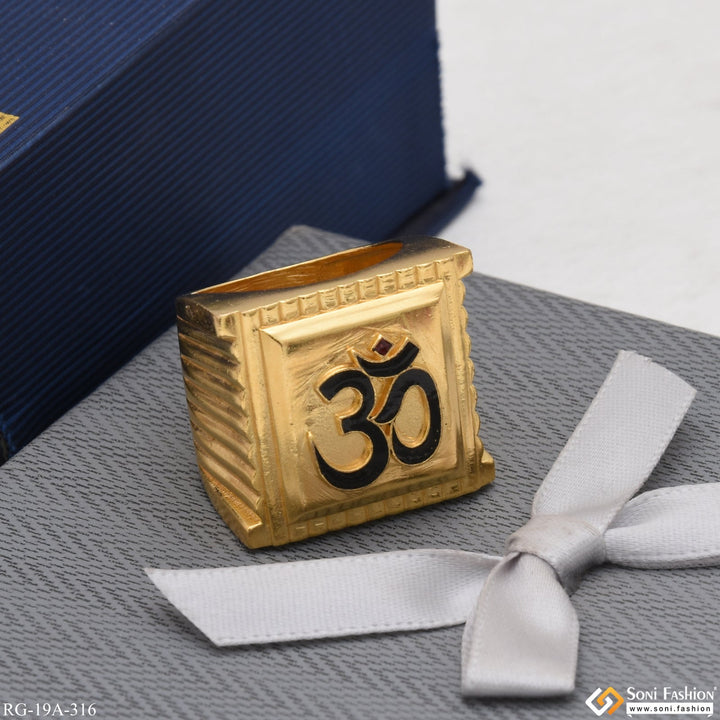 Soni Fashion - ring - 1 Gram Gold Forming Om Expensive-Looking Design High-Quality Ring - Style A316