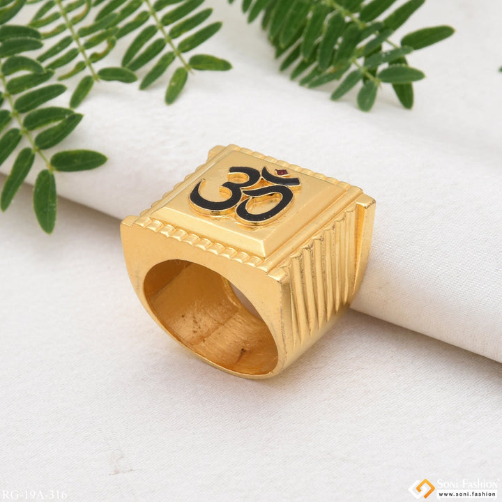 Soni Fashion - ring - 1 Gram Gold Forming Om Expensive-Looking Design High-Quality Ring - Style A316