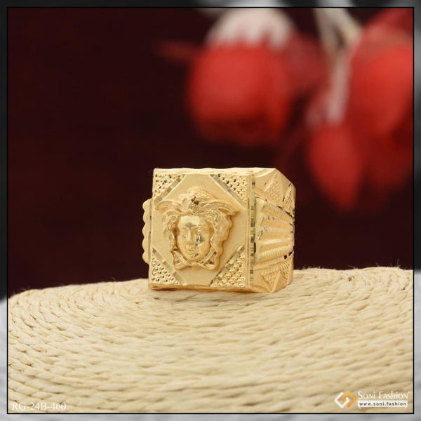 Soni Fashion - ring - 1 Gram Gold Plated Expensive-Looking Design High-Quality Ring for Men - Style B460